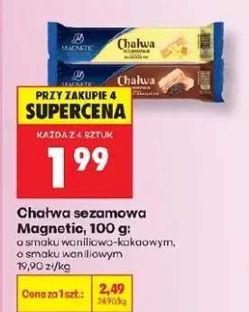 Chałwa sezamowa o smaku waniliowo-kakaowym