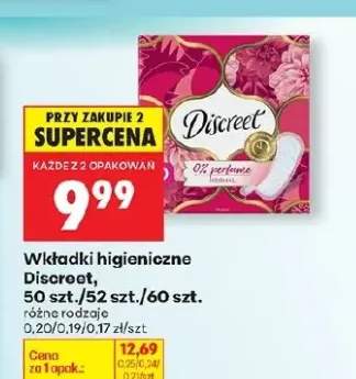 Wkładki higieniczne różne rodzaje