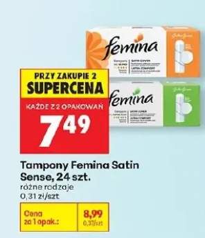 Tampony Satin Sense różne rodzaje