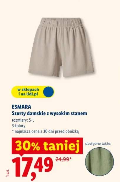 Szorty damskie z wysokim stanem