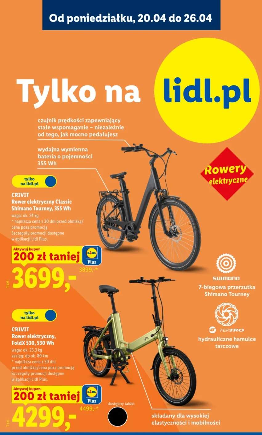 Rower elektryczny Classic Shimano Tourney 355Wh