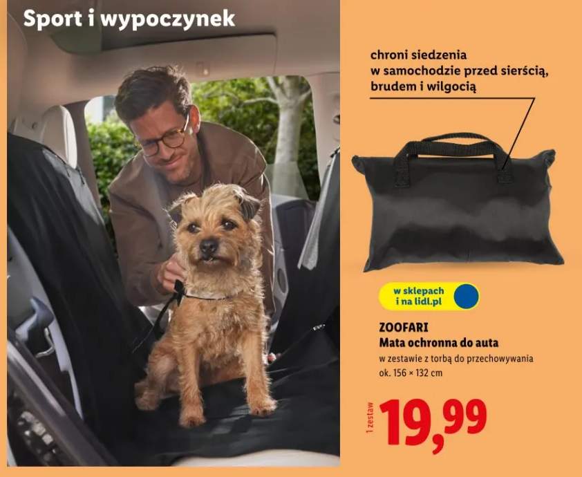 Mata ochronna do auta w zestawie z torbą do przechowywania