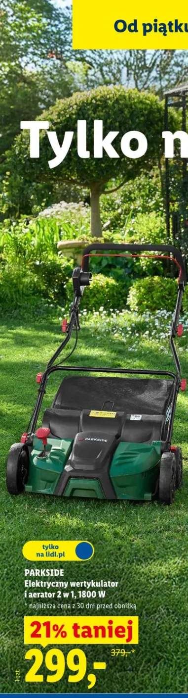 Elektryczny wertykulator / aerator 2 w 1, 1800 W