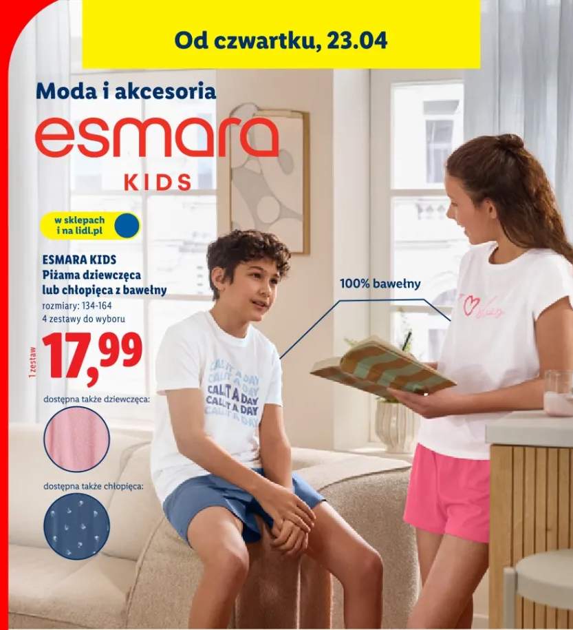 Piżama dziewczęca lub chłopięca z bawełny