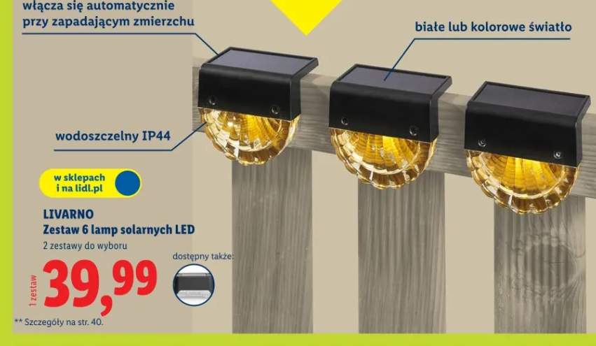 Zestaw 6 lamp solarnych LED