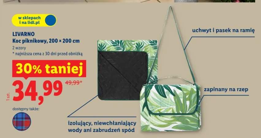 Koc piknikowy 200x200cm