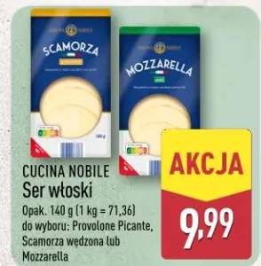 Ser włoski do wyboru: Provolone Picante, Scamorza wędziona lub Mozzarella
