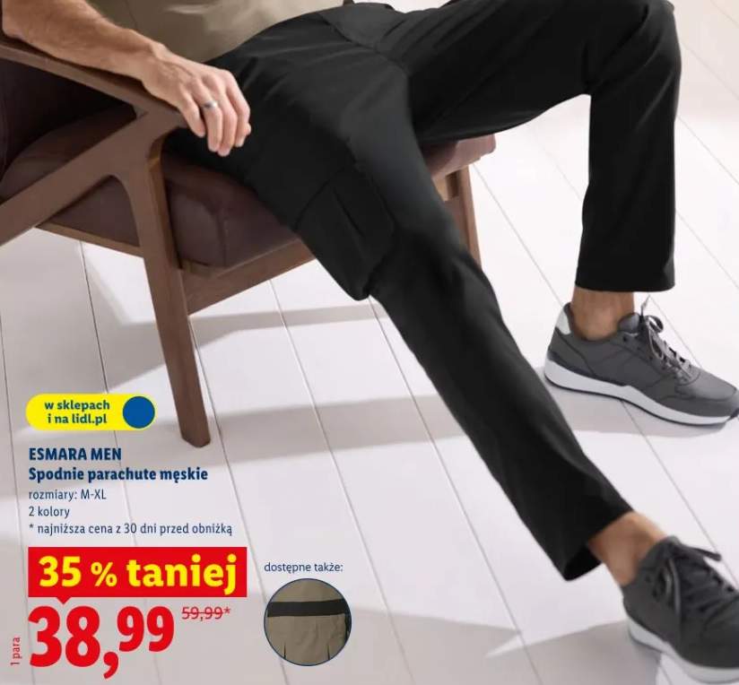 Spodnie parachute męskie Esmara Men