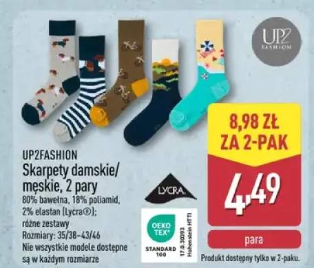 Skarpety damskie/męskie, 2 pary