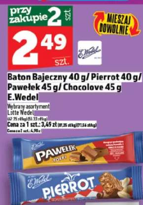 Baton Bajeczny 40g / Pierrot 40g / Pawełek 45g / Chocolove 45g