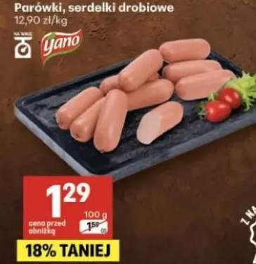 Parówki, serdelki drobiowe