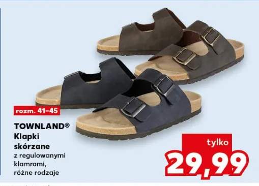 Klapki skórzane z regulowanymi klamrami, różne rodzaje