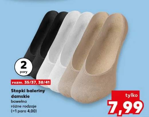 Stopki baleriny damskie bawełna różne rodzaje