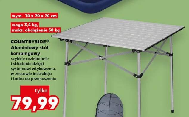 Aluminiowy stół kempingowy