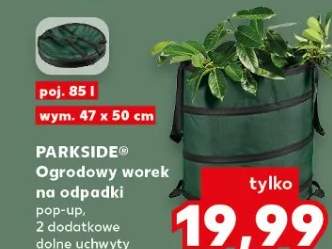 Ogrodowy worek na odpadki pop-up, 2 dodatkowe dolne uchwyty