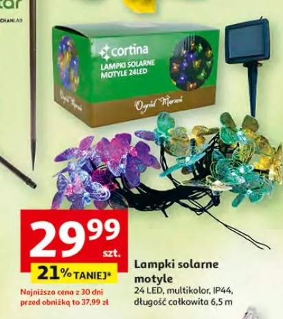 Lampki solarne motyle