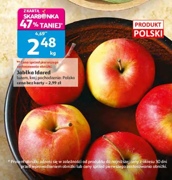 Jabłka Idared luzem, kraj pochodzenia: Polska, cena bez karty - 2.99 zł
