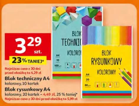 Blok rysunkowy A4 kolorowy, 20 kartek