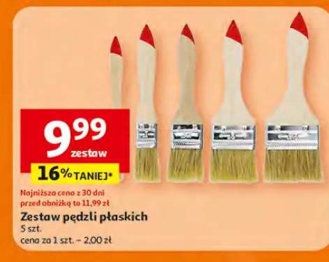 Zestaw pędzli płaskich 5 szt.