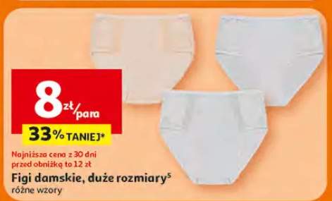 Figi damskie, duże rozmiary różne wzory