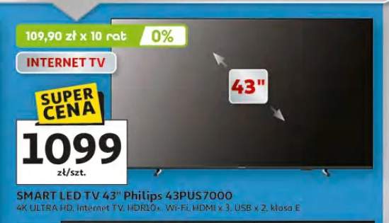 Smart LED TV 43" Philips 43PUS7000