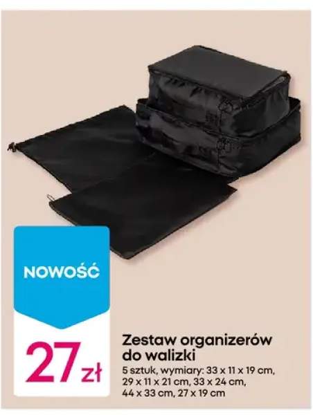 Zestaw organizerów do walizki
