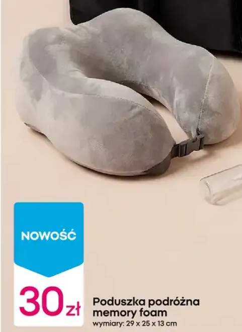 Poduszka podróżna memory foam 29x25x13 cm