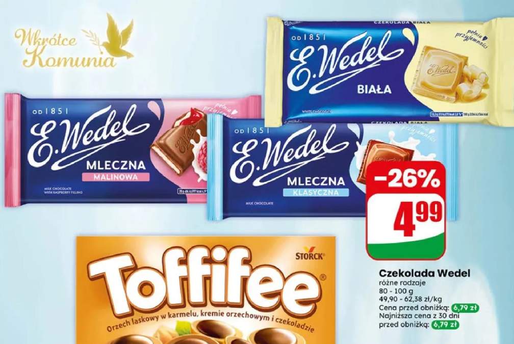 Czekolada mleczna różne rodzaje