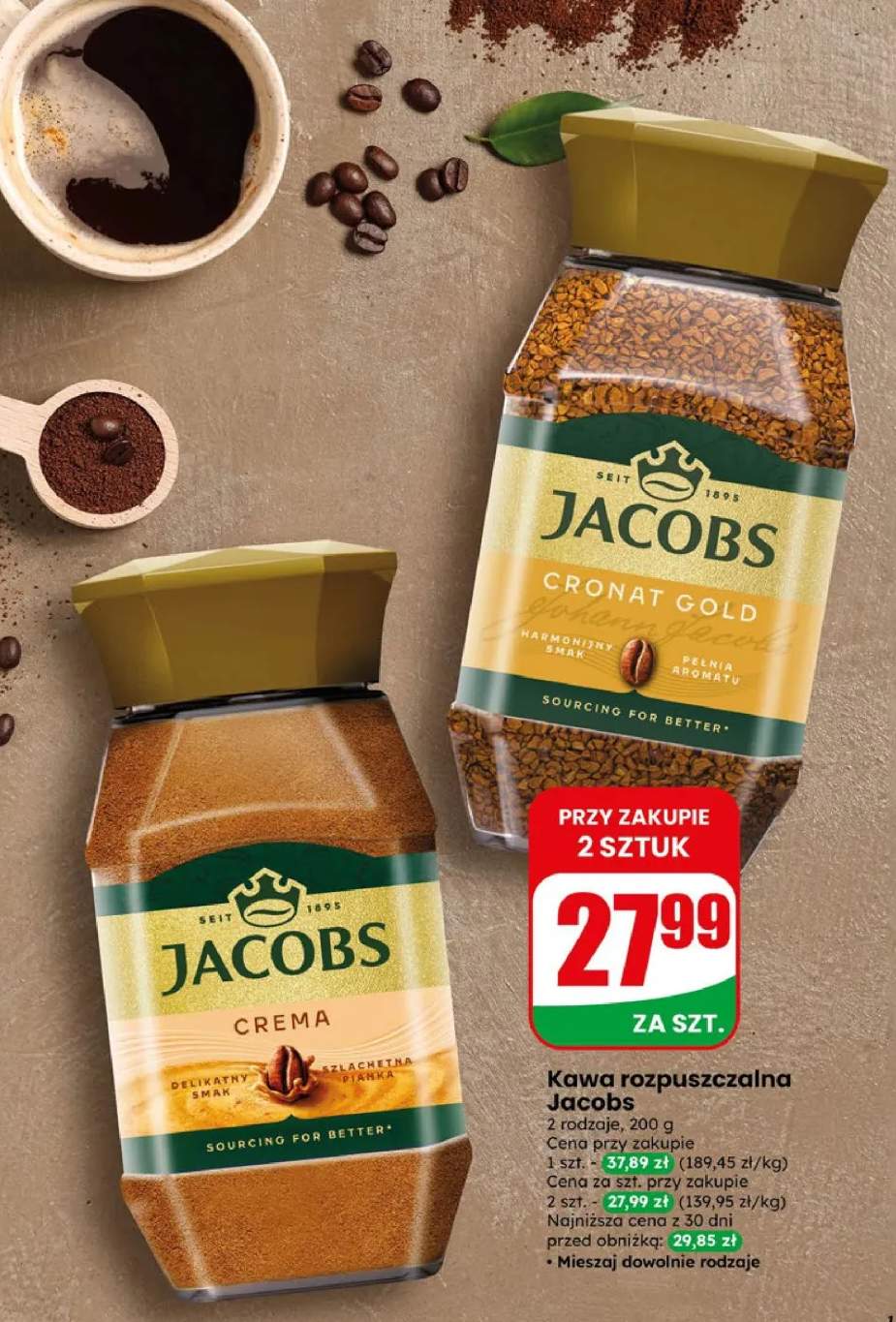 Kawa rozpuszczalna 2 rodzaje