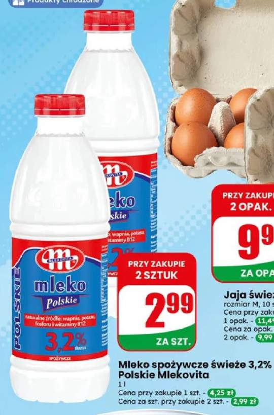Mleko spożywcze świeże 3,2% Polskie