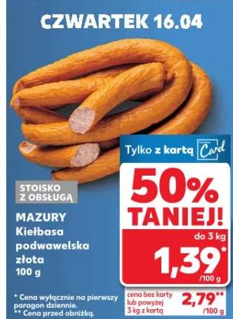 Kiełbasa podwawelska złota