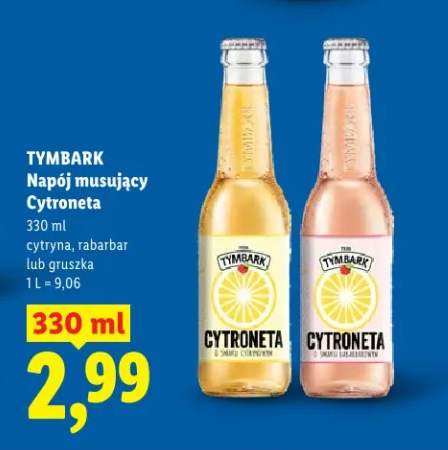 Napój musujący Cytroneta cytryna, rabarbar lub gruszka