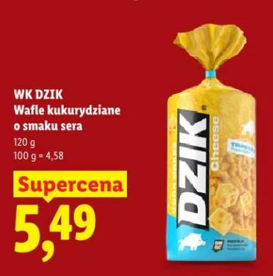 Wafle kukurydziane o smaku sera