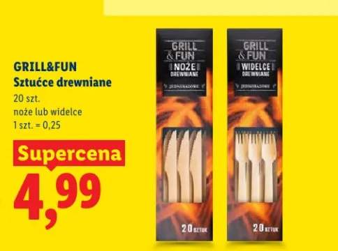 Sztućce drewniane noże lub widelce