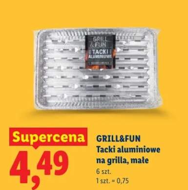 Tacki aluminiowe na grilla, małe