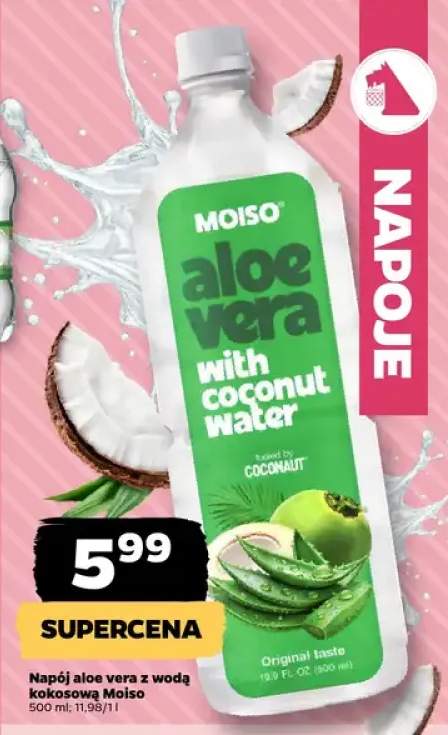 Napój aloe vera z wodą kokosową
