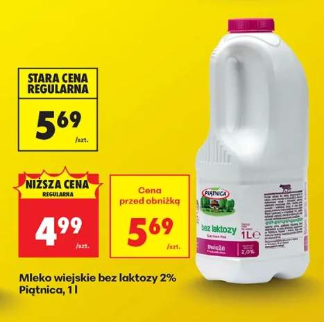 Mleko wiejskie bez laktozy 2%