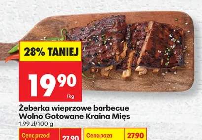 Żeberka wieprzowe barbecue Wolno Gotowane