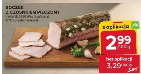 Boczek z czosnkiem pieczony