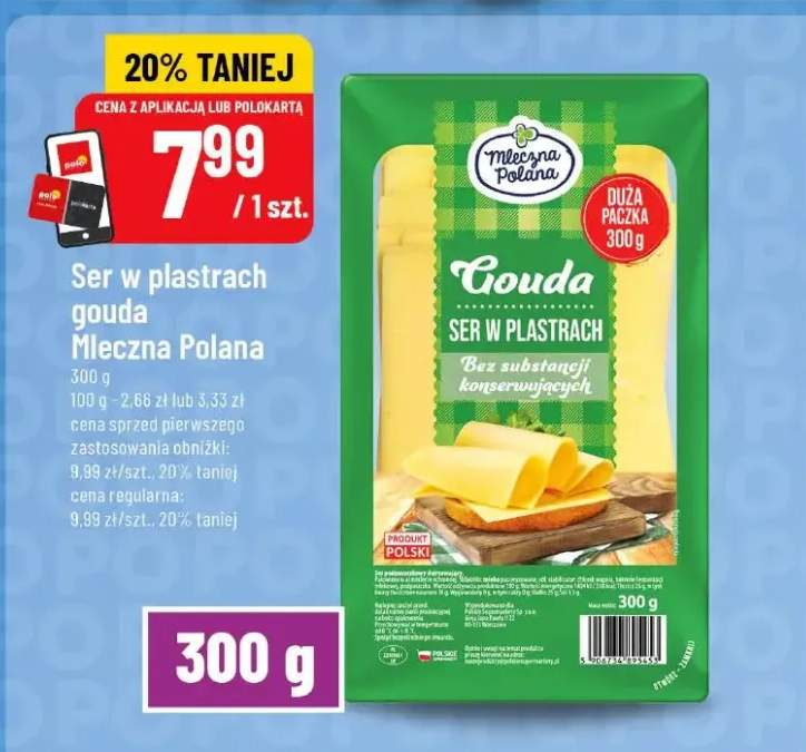 Ser w plastrach gouda
