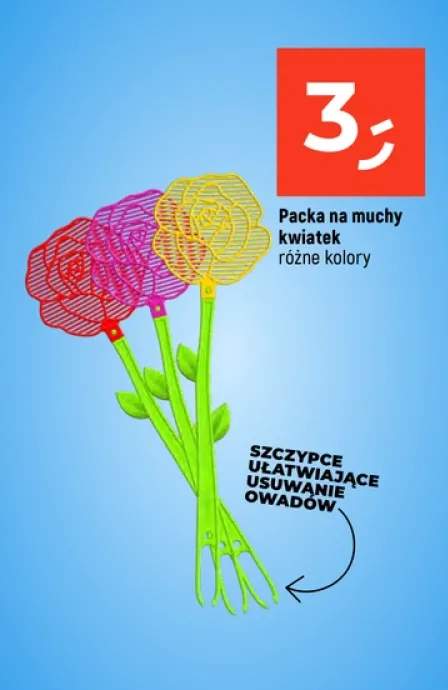 Packa na muchy kwiatek różne kolory