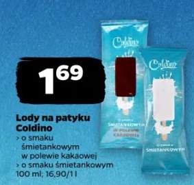 Lody na patyku o smaku śmietankowym w polewie kakaowej, o smaku śmietankowym