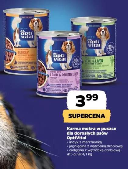 Karma mokra w puszce dla dorosłych psów cielęcina z wątróbką drobiową