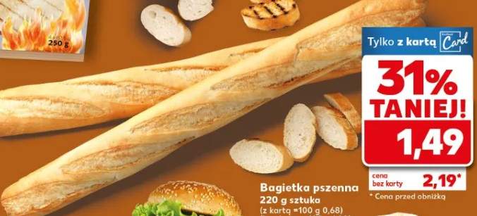 Bagietka pszenna 220g