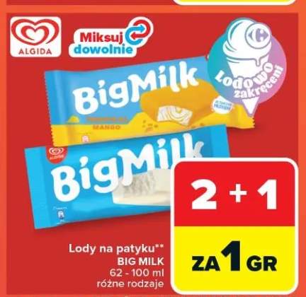 Lody na patyczku różne rodzaje