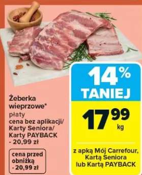 Żeberka wieprzowe płaty