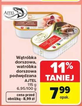 Wątróbka dorsza, wątróbka dorsza podwędzona