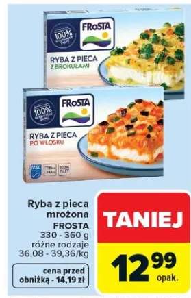 Ryba z pieca mrożona różne rodzaje