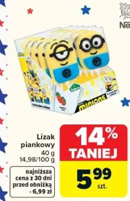 Lizak piankowy minions