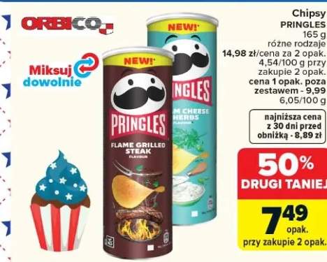 Chipsy Pringles różne rodzaje